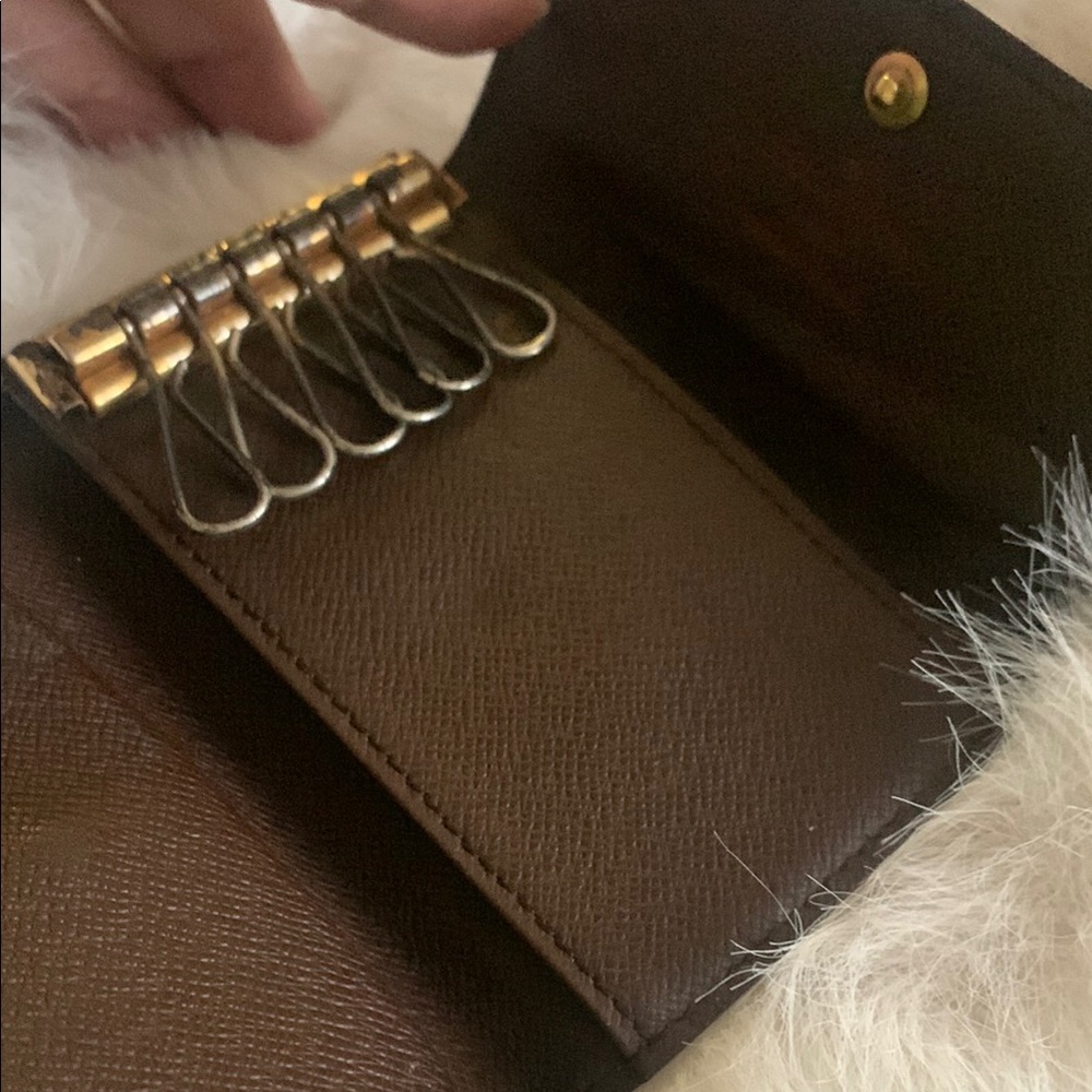 Authentic LV Brown Damier Ebene Key & Card Holder - Picture 5 of 8